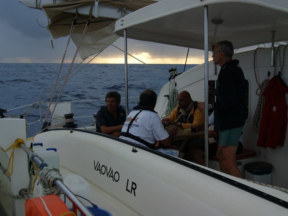 Equipage du stage catamaran Freydis 49 en navigation