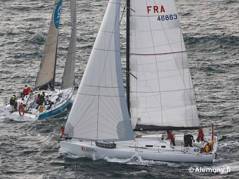 Voiliers Pogo 40 Yachtig formations croisière et JPK, en régate sur le Tour du Finistère