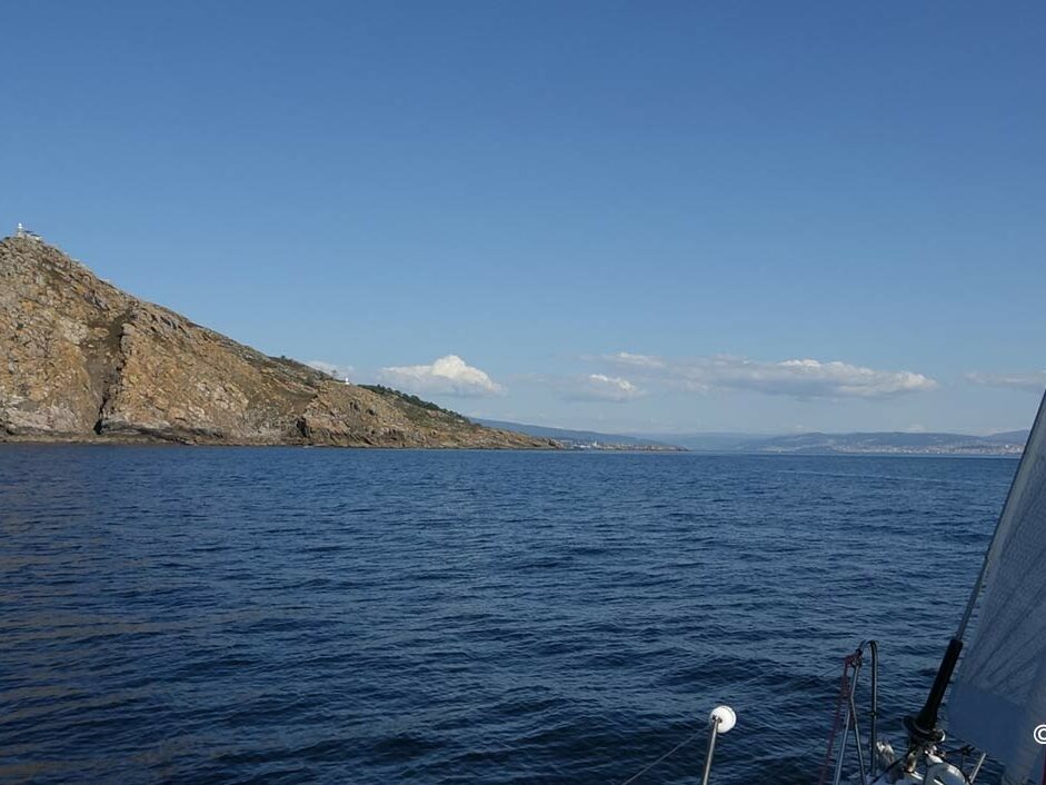 Iles Cies en Galice stage voile Yachtig Iles de Cies vue du voilier